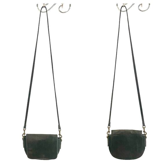 Liebeskind Berlin Mini Crossbody Bag Black Suede Leather Calf Hair Boho Purse - Picture 4 of 11